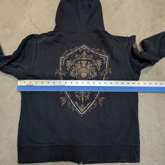 VTG Dark Souls Promo Full Zip Hoodie Mens S-M? Gray Video Games - Picture 8 of 8